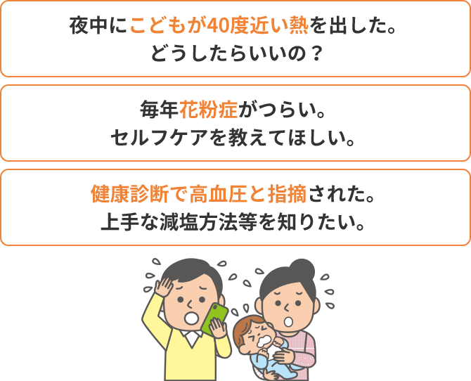 健康について困っている画像