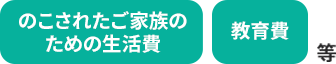 残されたご家族のための生活費 教育費等