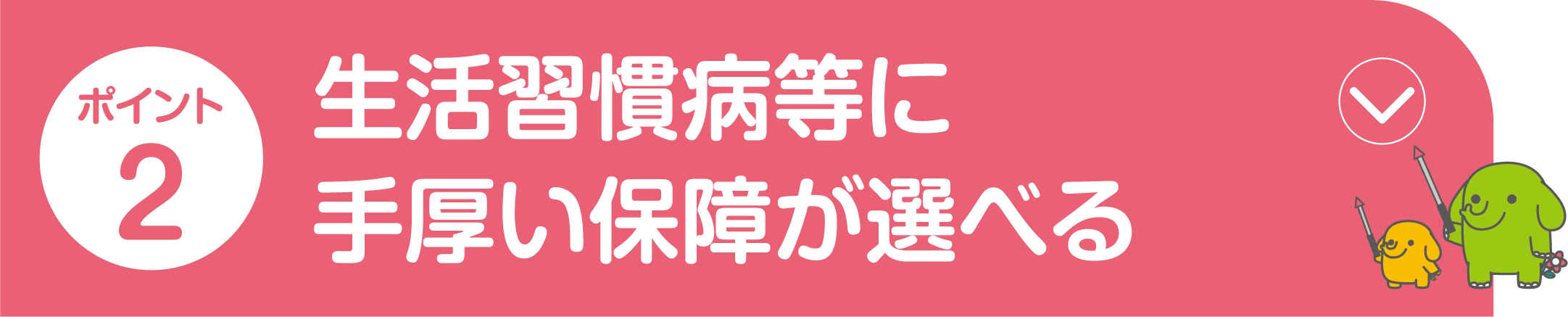 ポイント2 生活習慣病等に手厚い保障が選べる