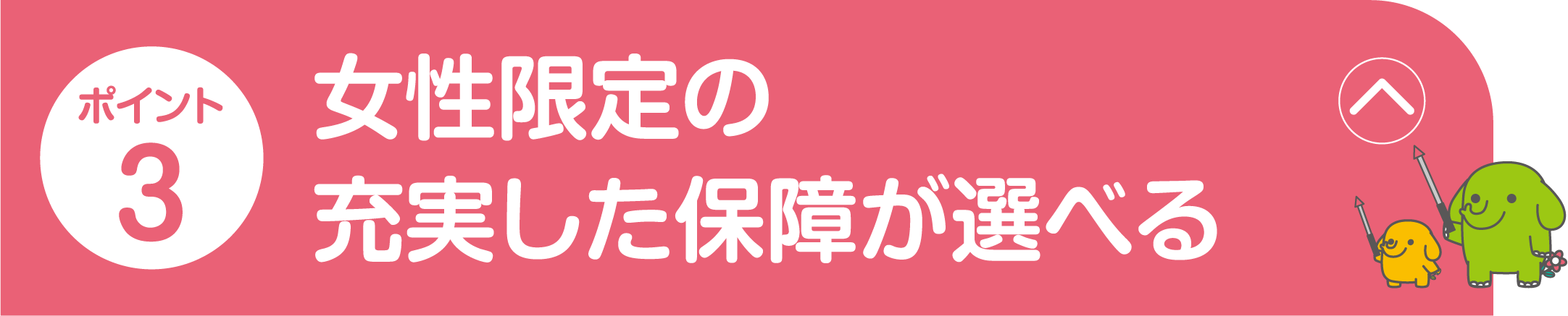 ポイント3 女性限定の充実した保障が選べる