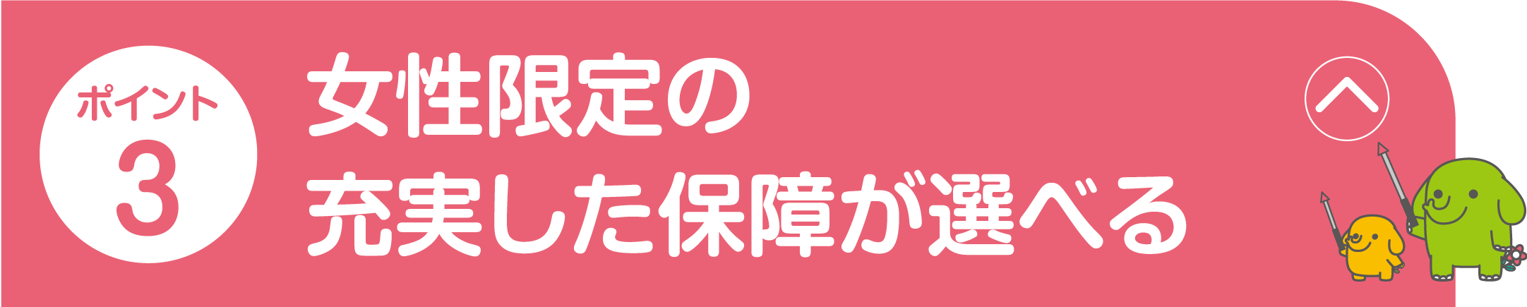ポイント3 女性限定の充実した保障が選べる