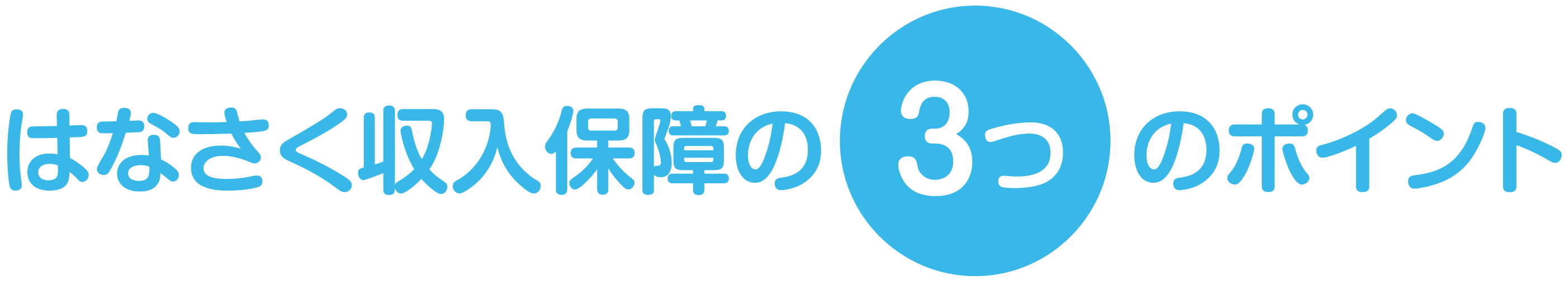 はなさく収入保障の３つのポイント