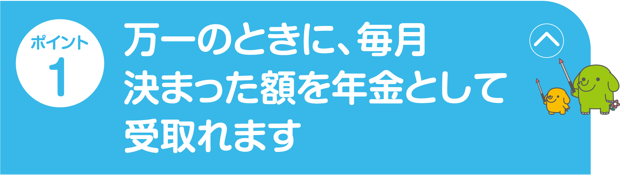 ポイント1 病気やケガによる入院・手術を一生涯保障
