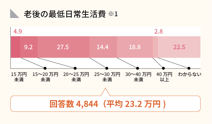 老後の最低日常生活費